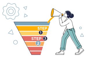 sales funnel infographic diagram template for business. timeline 3 steps tunnel, presentation vector infographics.